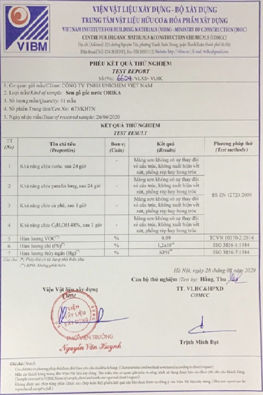 Material Test Report